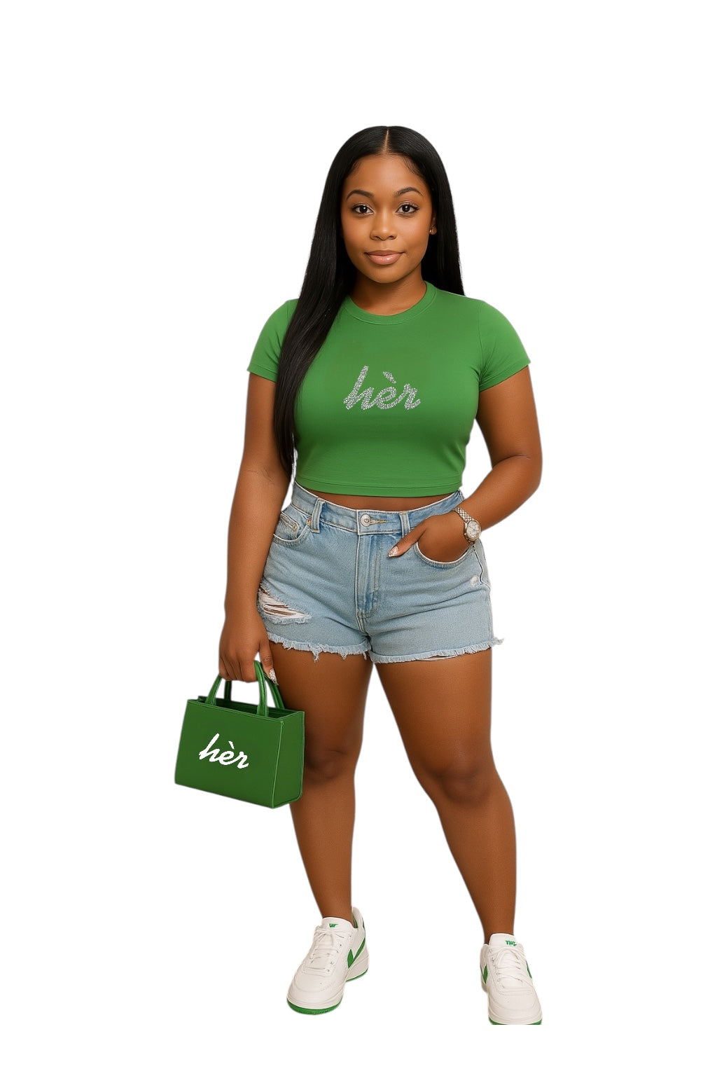 Bling hèr up crop top