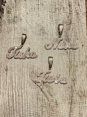 Custom Cursive Name Pendent