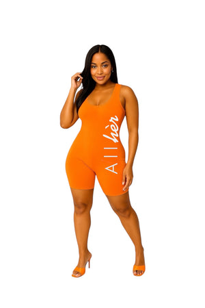 All hèr Orange Romper
