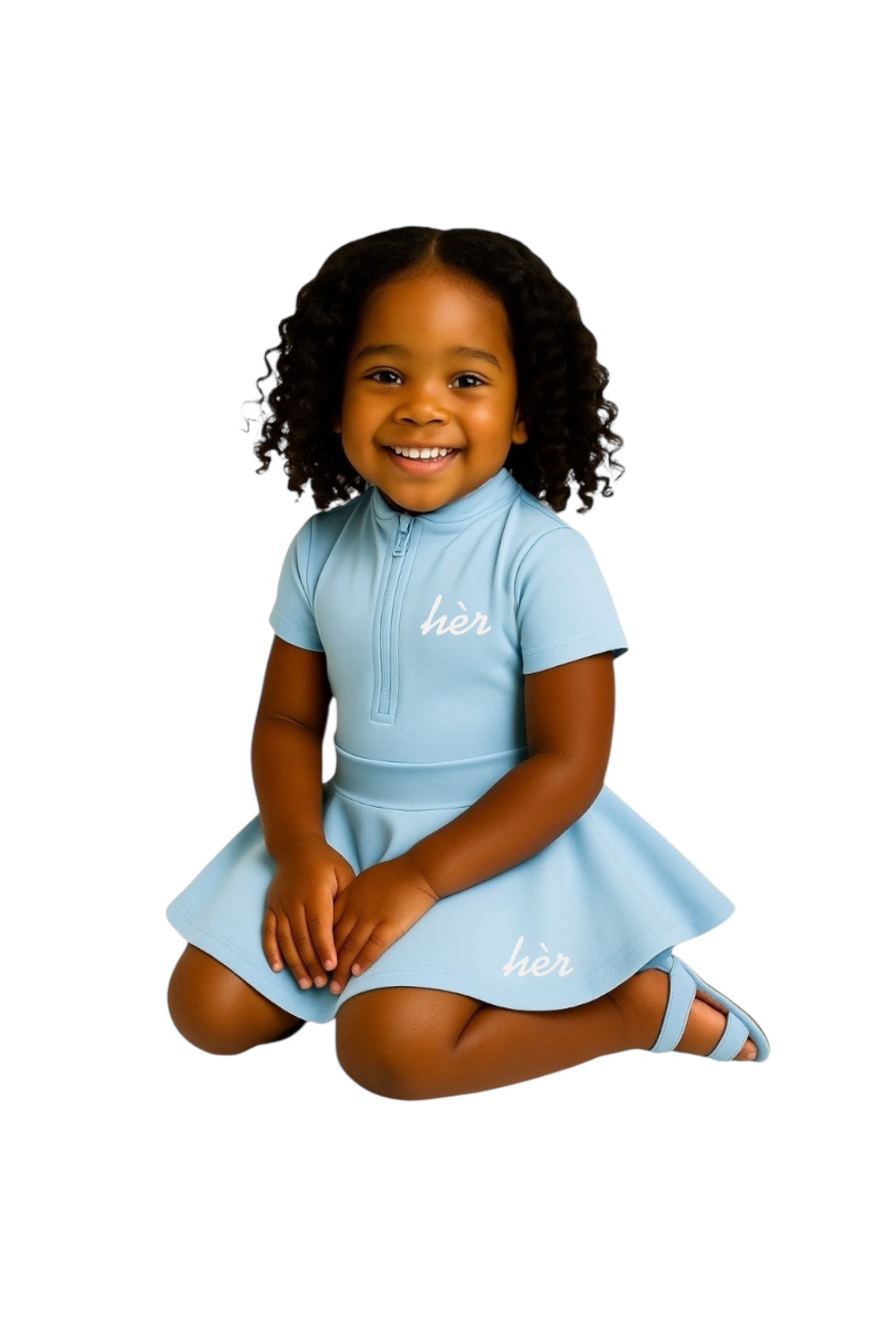 Blue  kids matching set – Ava Set from Mini hèr by All hèr - big girl 