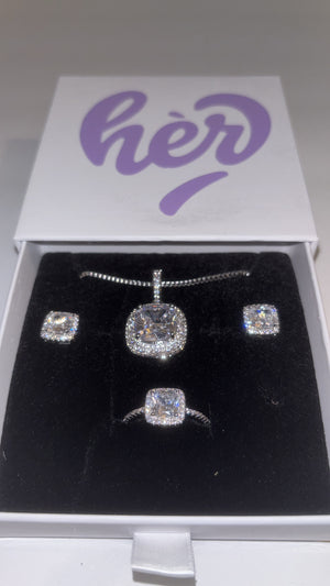 hèr princess diamond cut set