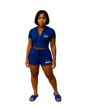 Blue Two-piece activewear set for women – hèr Hustle Set by All hèr