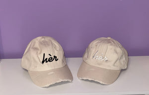 hèr distressed fitted cap