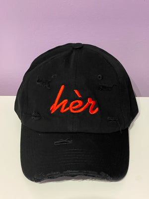 hèr distressed fitted cap