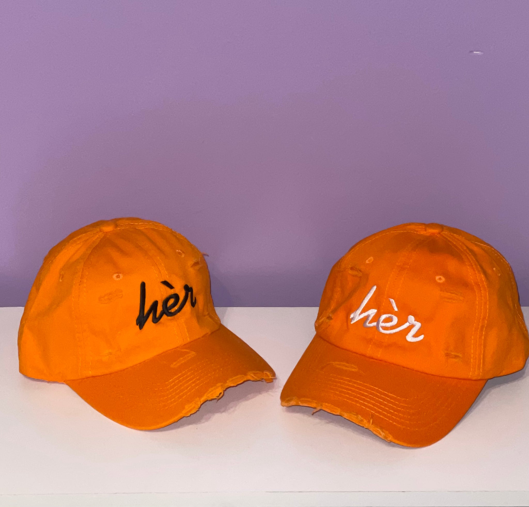 hèr distressed fitted cap